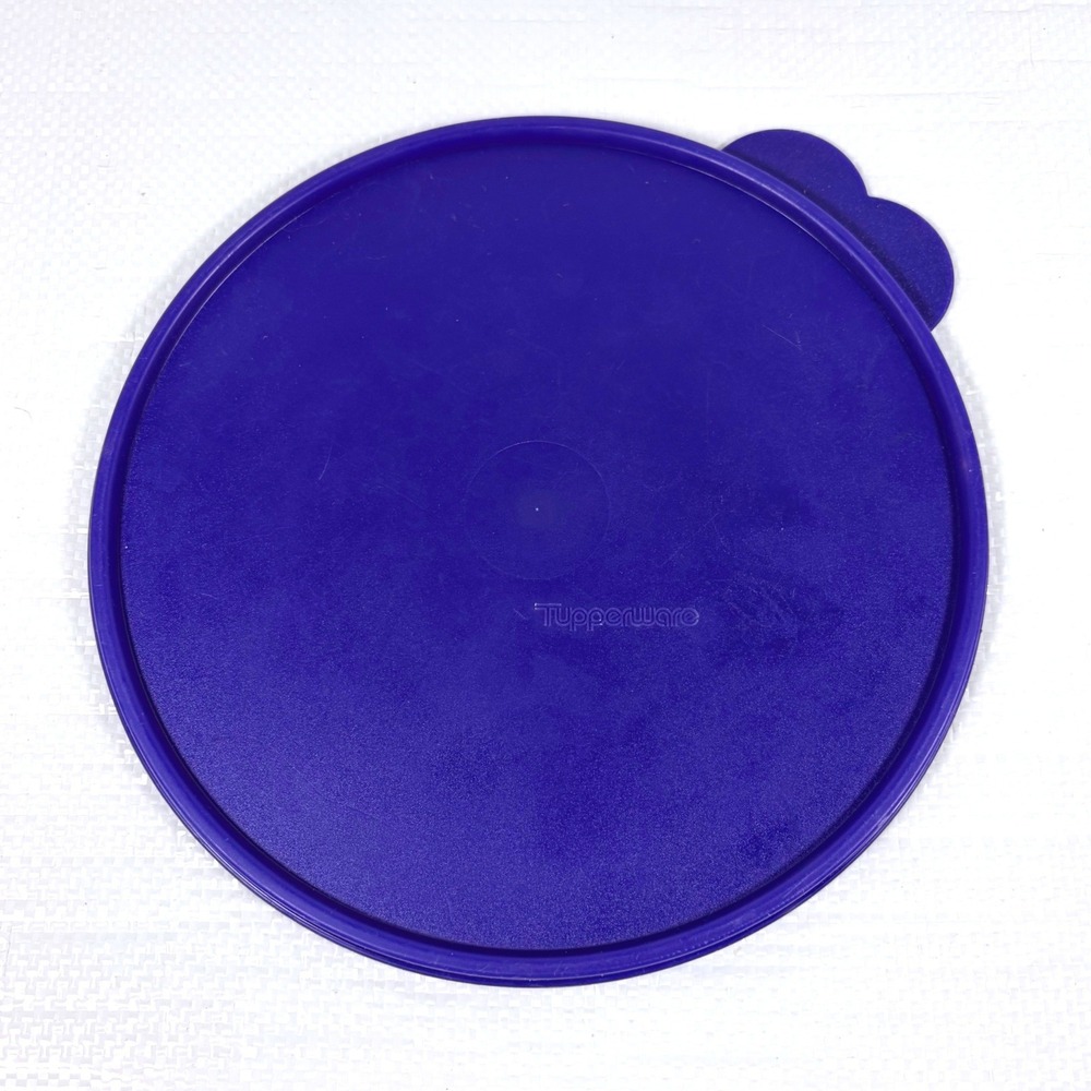 Tupperware Royal Blue Round Replacement Lid Seal 2515B-4 Butterfly Tab Made USA